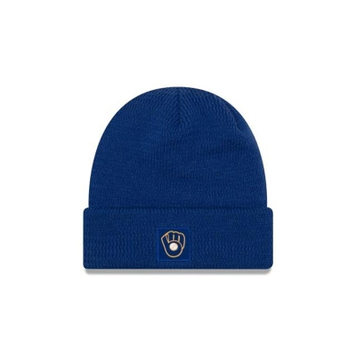 Sapca New Era Milwaukee Brewers MLB Sport Knit Beanie - Albastri